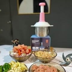 2-Litre 4-Blade Meat and Vegetable Chopper with Stainless Steel Bowl