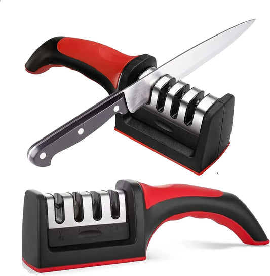Knife Sharpener | 4 in 1 Manual Knife Sharpener