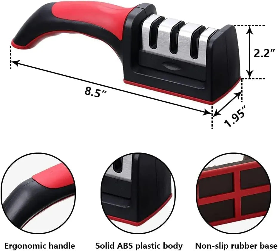Knife Sharpener | 4 in 1 Manual Knife Sharpener